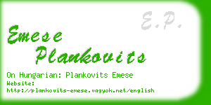 emese plankovits business card